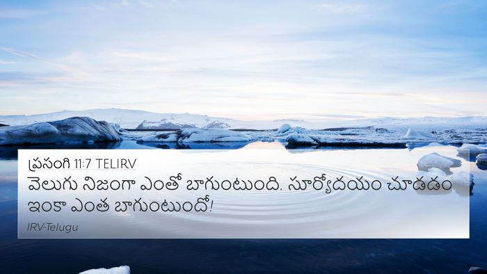 ప్రసంగి 11:7 TELIRV Bible Verse Image