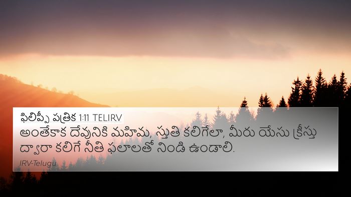 ఫిలిప్పీ పత్రిక 1:11 TELIRV Bible Verse Image