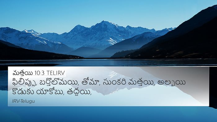 మత్తయి 10:3 TELIRV Bible Verse Image