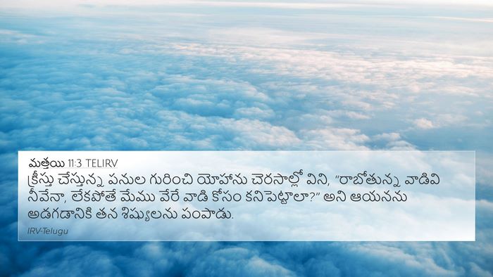 మత్తయి 11:3 TELIRV Bible Verse Image