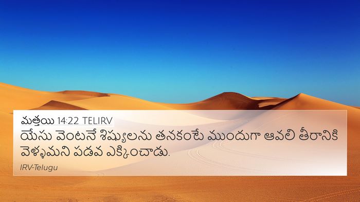 మత్తయి 14:22 TELIRV Bible Verse Image