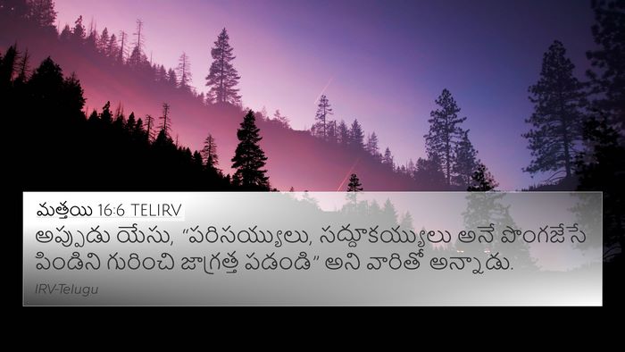 మత్తయి 16:6 TELIRV Bible Verse Image