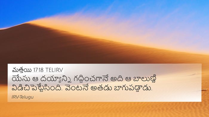 మత్తయి 17:18 TELIRV 4K Wallpaper - యేసు ఆ దయ్యాన్ని - 4K Wallpaper Bible Verse