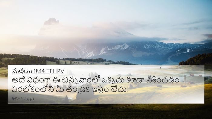 మత్తయి 18:14 TELIRV Bible Verse Image