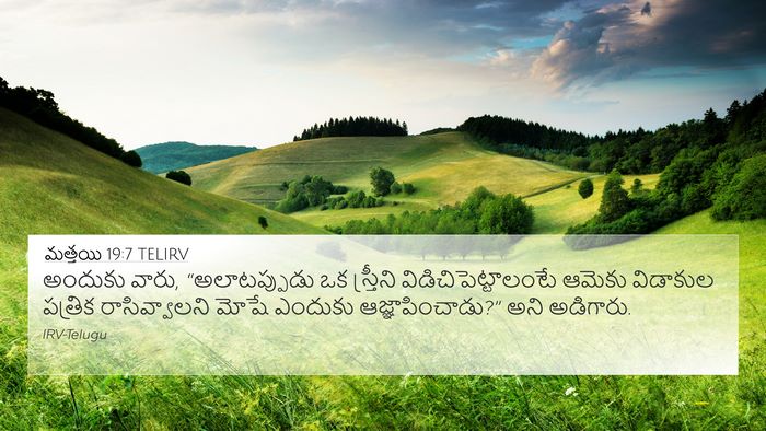 మత్తయి 19:7 TELIRV 4K Wallpaper - అందుకు వారు, - 4K Wallpaper Bible Verse