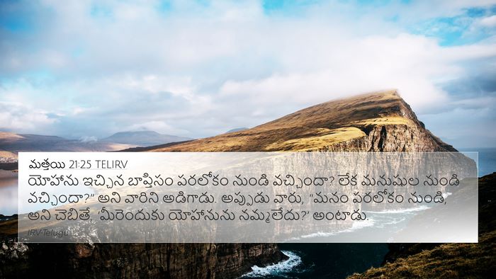 మత్తయి 21:25 TELIRV Bible Verse Image