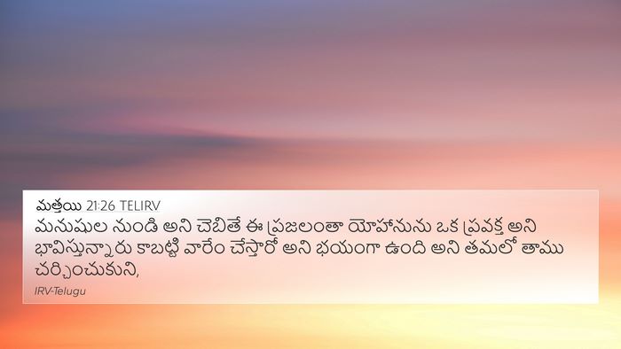 మత్తయి 21:26 TELIRV Bible Verse Image