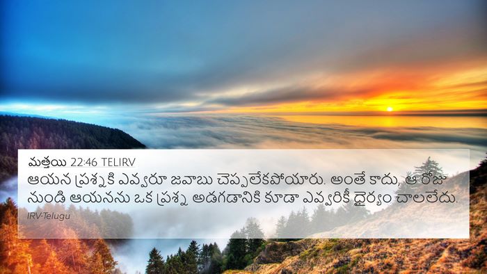 మత్తయి 22:46 TELIRV Bible Verse Image