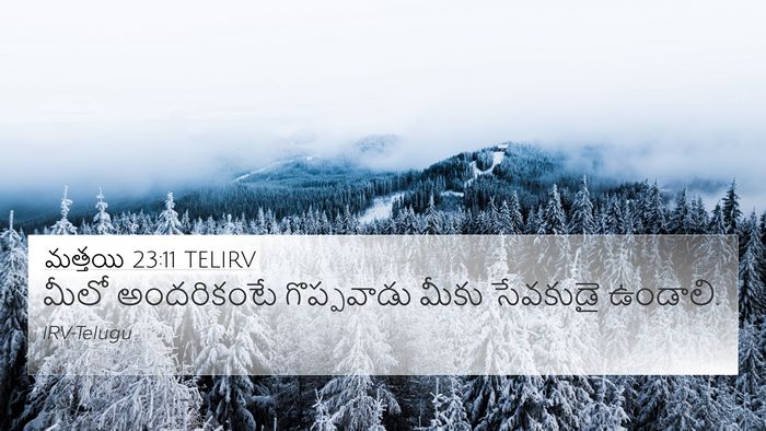 మత్తయి 23:11 TELIRV Bible Verse Image