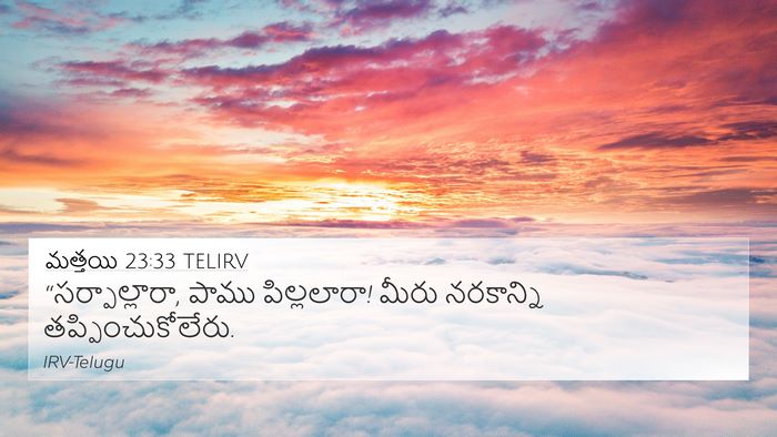 మత్తయి 23:33 TELIRV Bible Verse Image