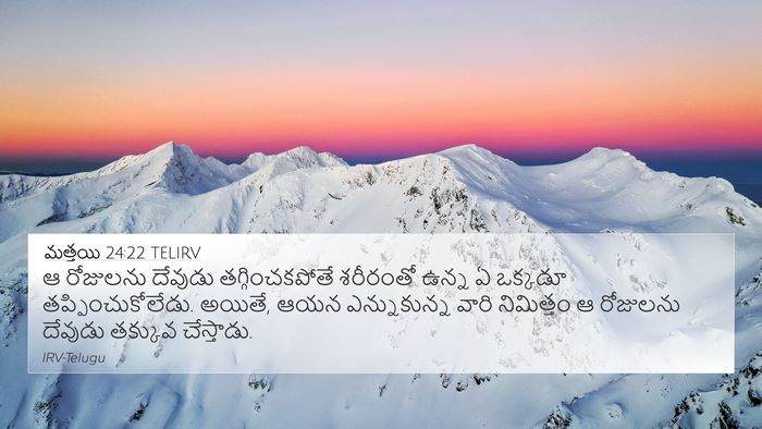 మత్తయి 24:22 TELIRV Bible Verse Image