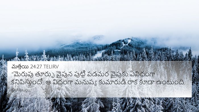 మత్తయి 24:27 TELIRV Bible Verse Image