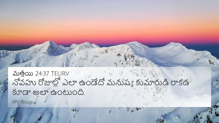 మత్తయి 24:37 TELIRV Bible Verse Image