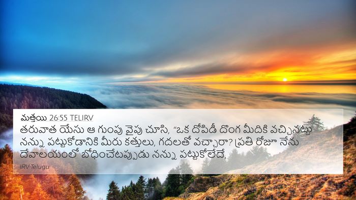 మత్తయి 26:55 TELIRV Bible Verse Image