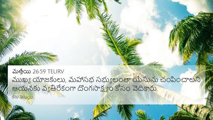మత్తయి 26:59 TELIRV Bible Verse Image