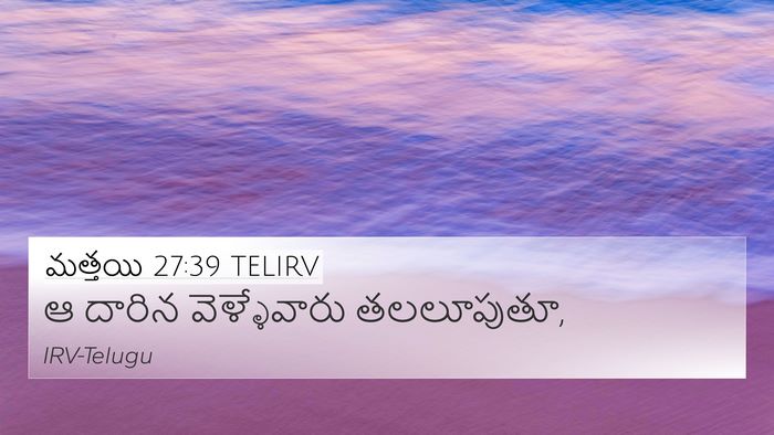 మత్తయి 27:39 TELIRV Bible Verse Image