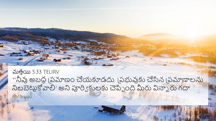 మత్తయి 5:33 TELIRV Bible Verse Image