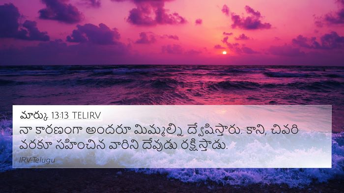మార్కు 13:13 TELIRV Bible Verse Image