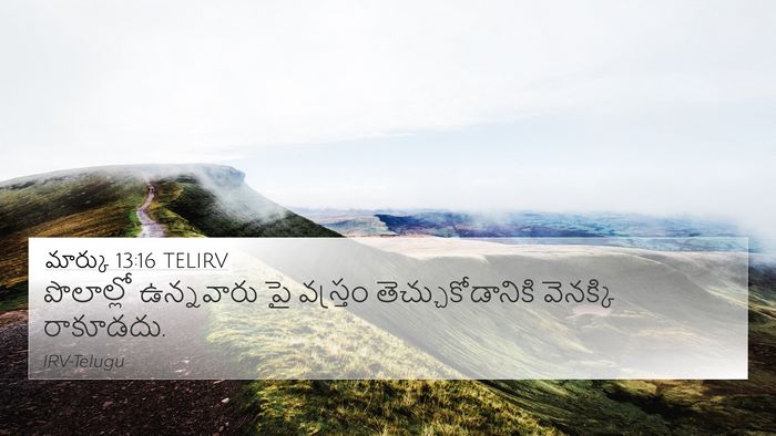 మార్కు 13:16 TELIRV 4K Wallpaper - పొలాల్లో ఉన్నవారు - 4K Wallpaper Bible Verse