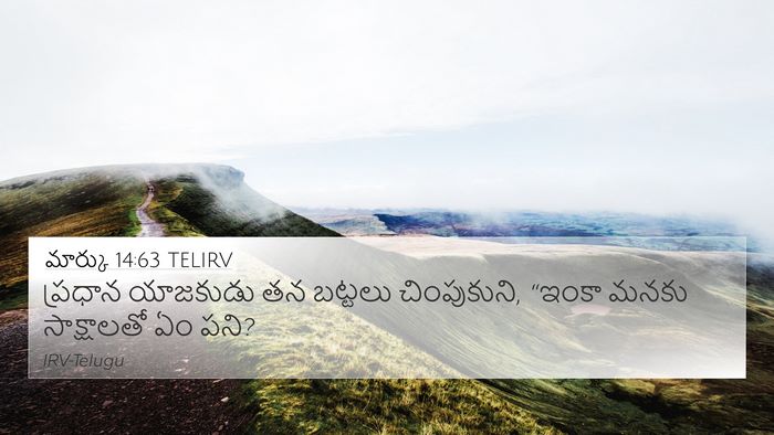 మార్కు 14:63 TELIRV Bible Verse Image