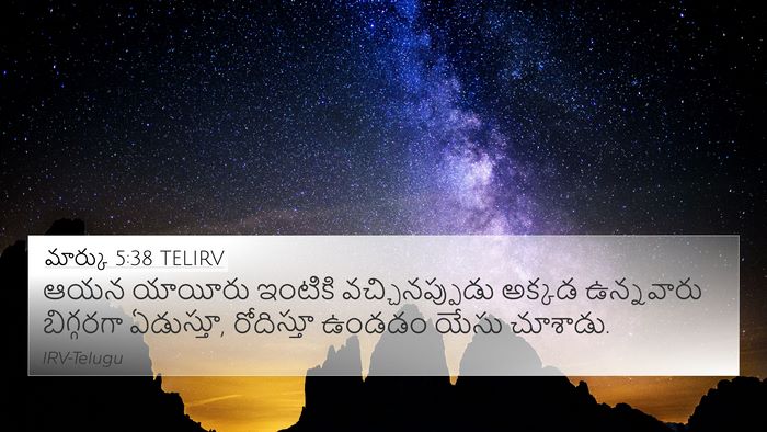 మార్కు 5:38 TELIRV Bible Verse Image