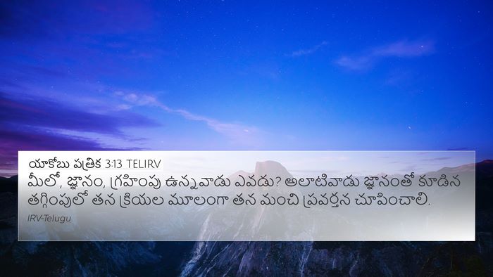 యాకోబు పత్రిక 3:13 TELIRV Bible Verse Image