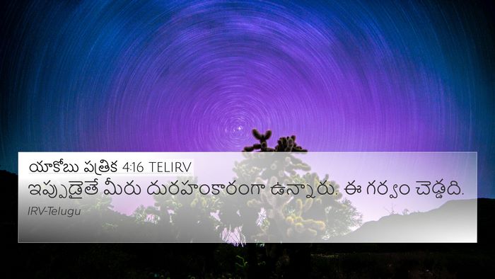 యాకోబు పత్రిక 4:16 TELIRV 4K Wallpaper - ఇప్పుడైతే మీరు - 4K Wallpaper Bible Verse