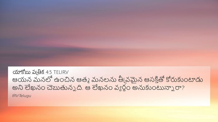 యాకోబు పత్రిక 4:5 TELIRV Bible Verse Image