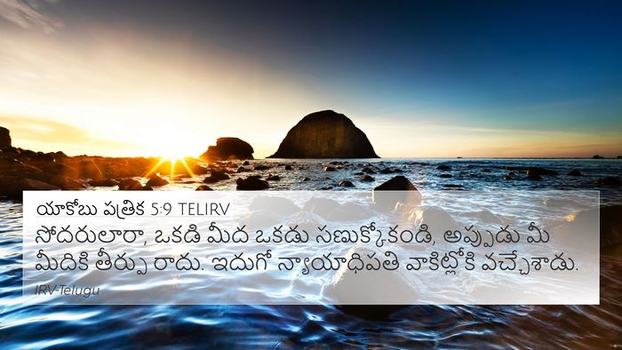 యాకోబు పత్రిక 5:9 TELIRV Bible Verse Image