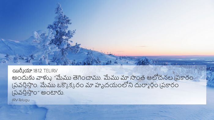 యిర్మీయా 18:12 TELIRV Bible Verse Image