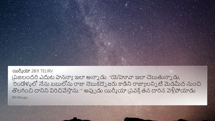 యిర్మీయా 28:11 TELIRV Bible Verse Image