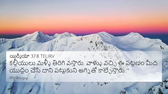 యిర్మీయా 37:8 TELIRV Bible Verse Image