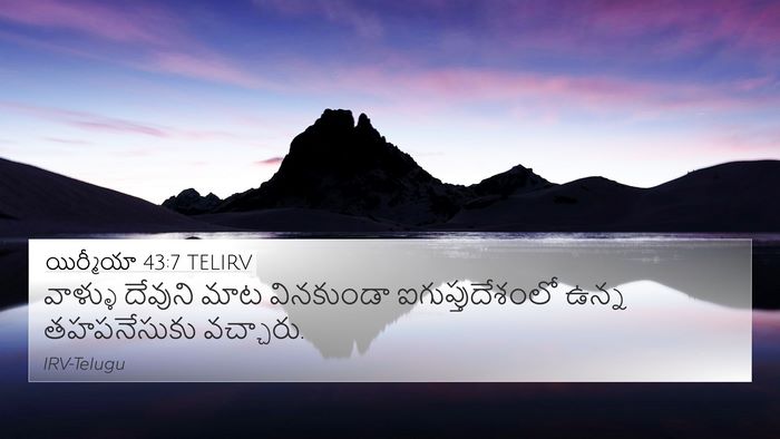 యిర్మీయా 43:7 TELIRV Bible Verse Image