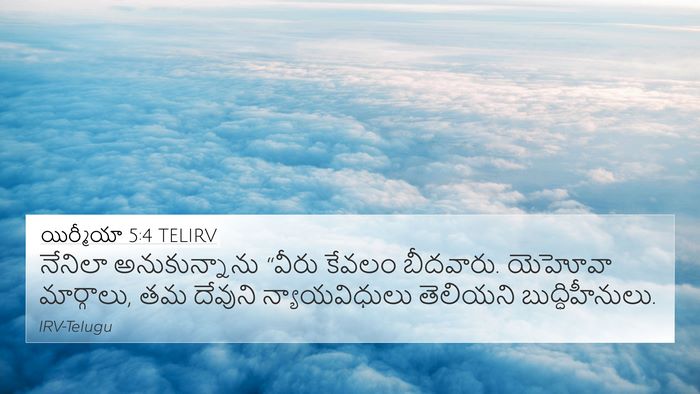 యిర్మీయా 5:4 TELIRV Bible Verse Image