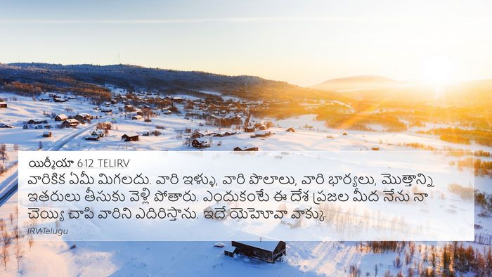 యిర్మీయా 6:12 TELIRV Bible Verse Image