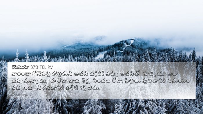 యెషయా 37:3 TELIRV Bible Verse Image