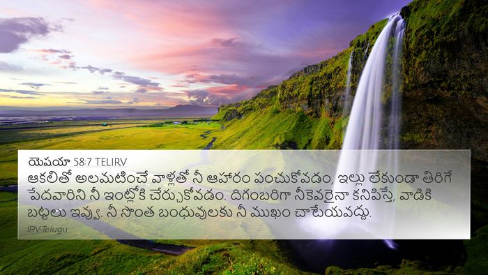 యెషయా 58:7 TELIRV Bible Verse Image