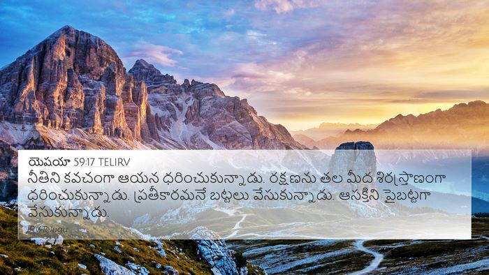 యెషయా 59:17 TELIRV Bible Verse Image