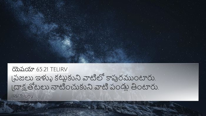 యెషయా 65:21 TELIRV Bible Verse Image