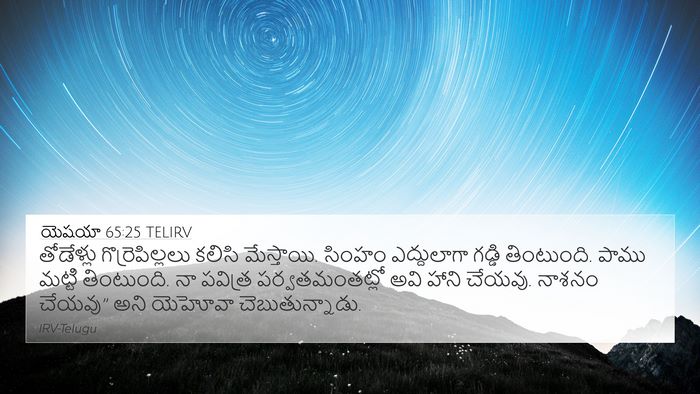 యెషయా 65:25 TELIRV Bible Verse Image