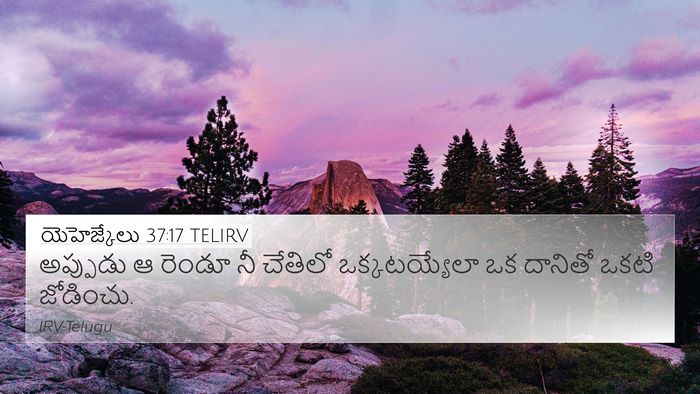 యెహెజ్కేలు 37:17 TELIRV 4K Wallpaper - అప్పుడు ఆ రెండూ నీ - 4K Wallpaper Bible Verse