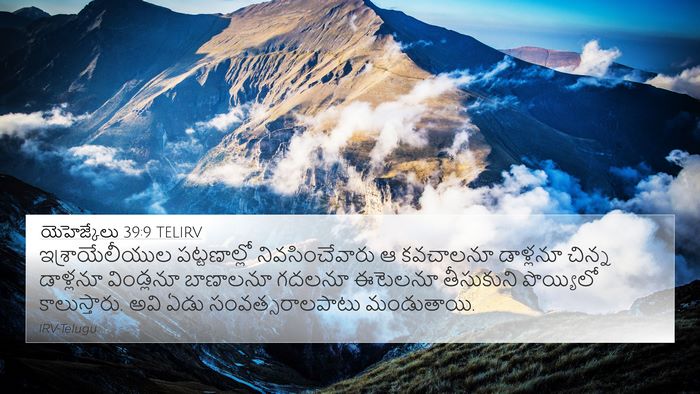 యెహెజ్కేలు 39:9 TELIRV Bible Verse Image