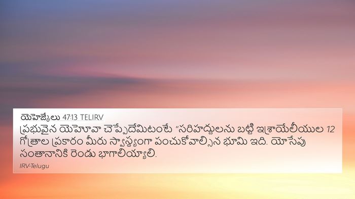 యెహెజ్కేలు 47:13 TELIRV Bible Verse Image