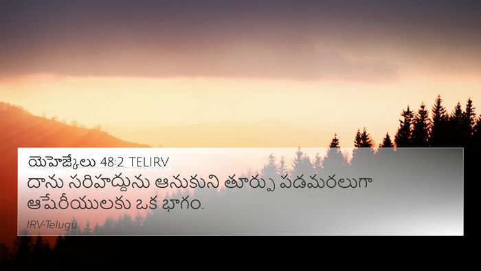 యెహెజ్కేలు 48:2 TELIRV 4K Wallpaper - దాను సరిహద్దును - 4K Wallpaper Bible Verse