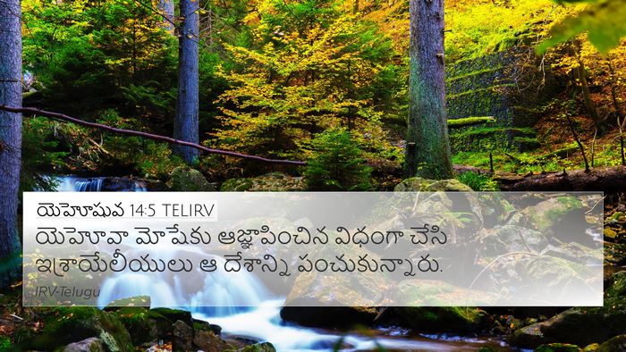 యెహోషువ 14:5 TELIRV 4K Wallpaper - యెహోవా మోషేకు - 4K Wallpaper Bible Verse