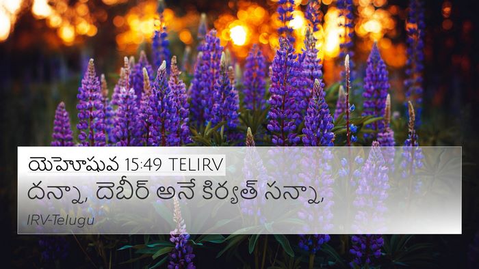 యెహోషువ 15:49 TELIRV 4K Wallpaper - దన్నా, దెబీర్ అనే - 4K Wallpaper Bible Verse
