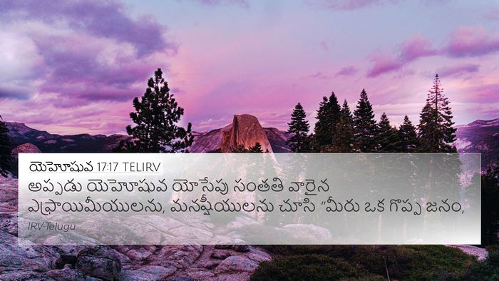 యెహోషువ 17:17 TELIRV Bible Verse Image