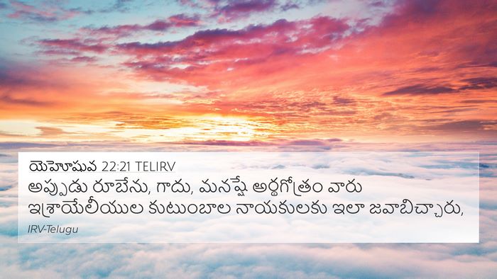 యెహోషువ 22:21 TELIRV 4K Wallpaper - అప్పుడు రూబేను, - 4K Wallpaper Bible Verse