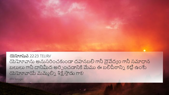 యెహోషువ 22:23 TELIRV Bible Verse Image