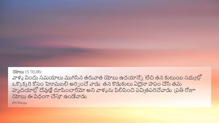 యోబు 1:5 TELIRV Bible Verse Image
